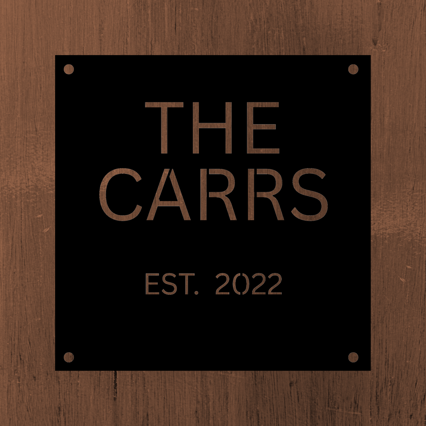 Personalized Family Name Steel Sign