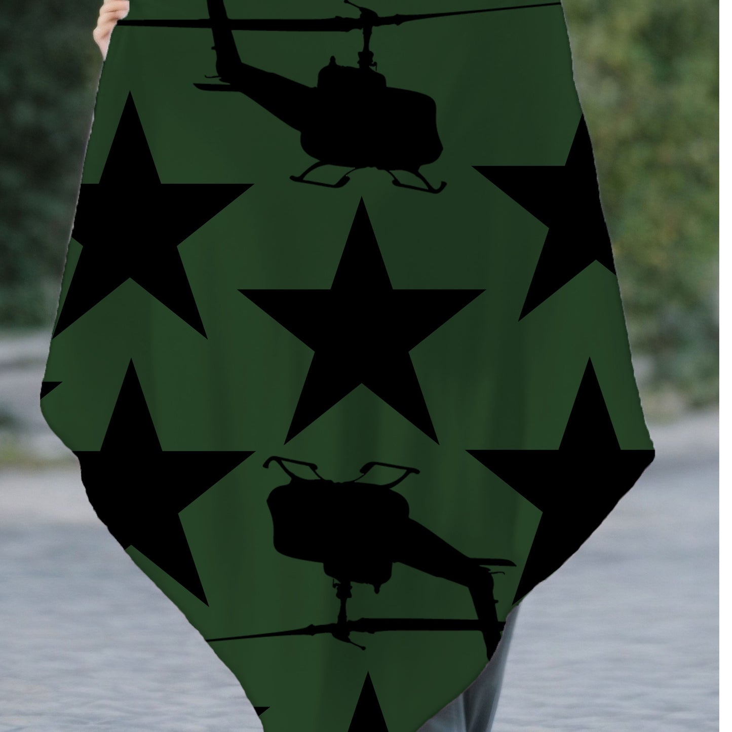 Flight of Valor Military Green Helicopter Blanket