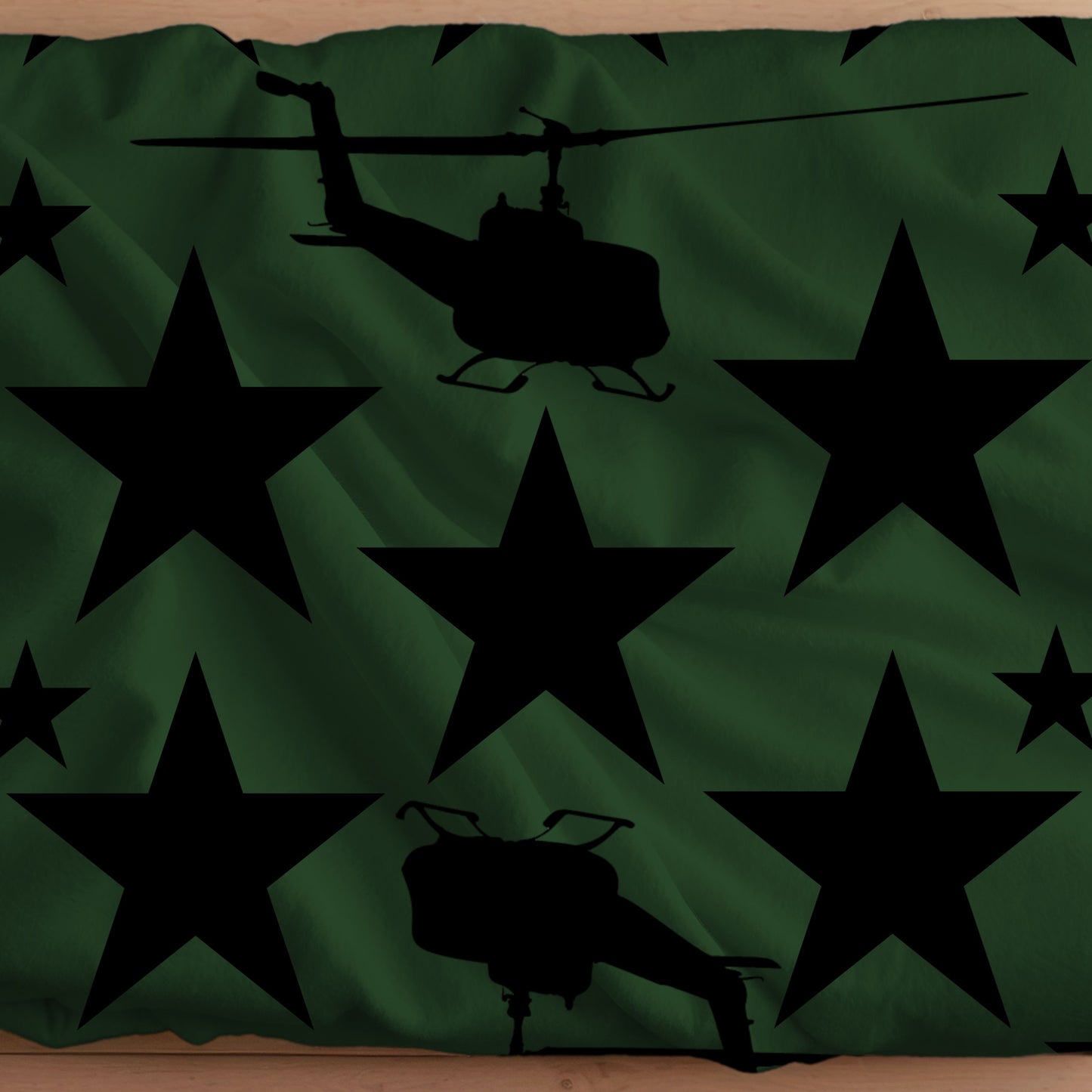 Flight of Valor Military Green Helicopter Blanket