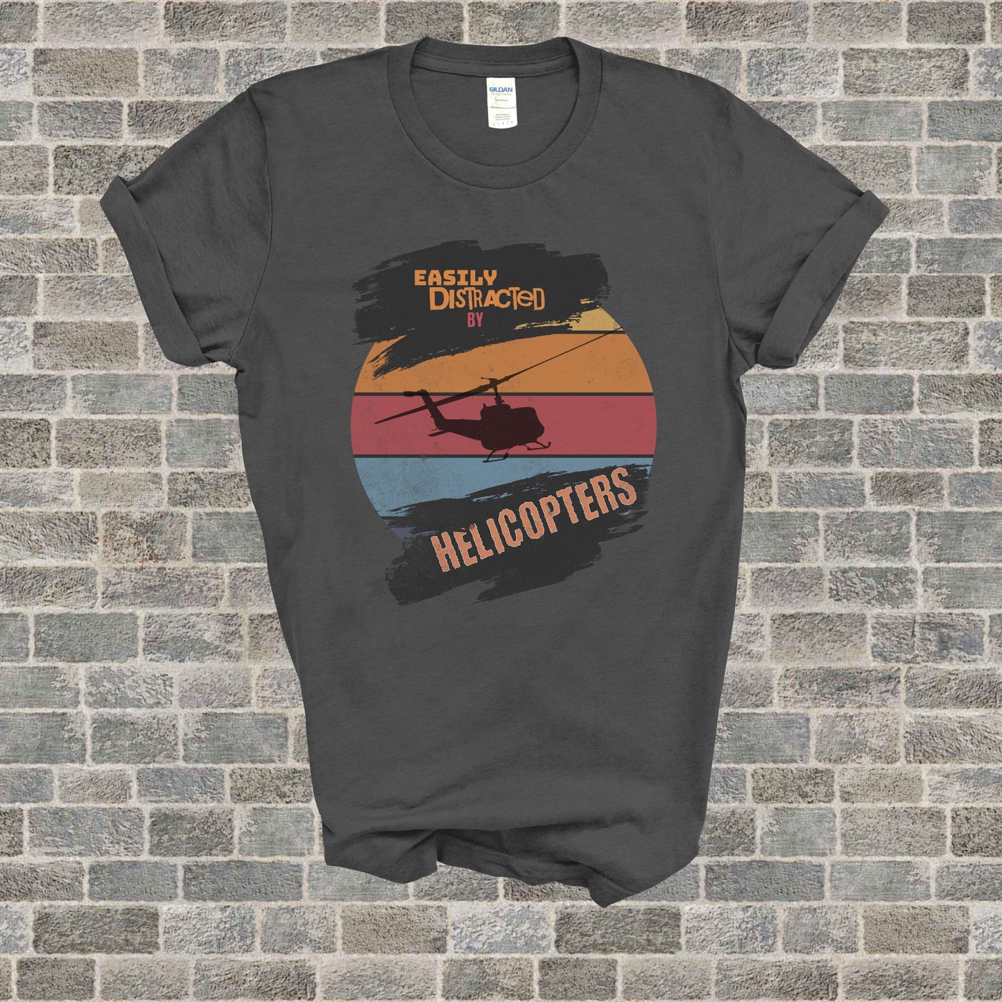 Easily Distracted by Helicopters! T-shirt Mode