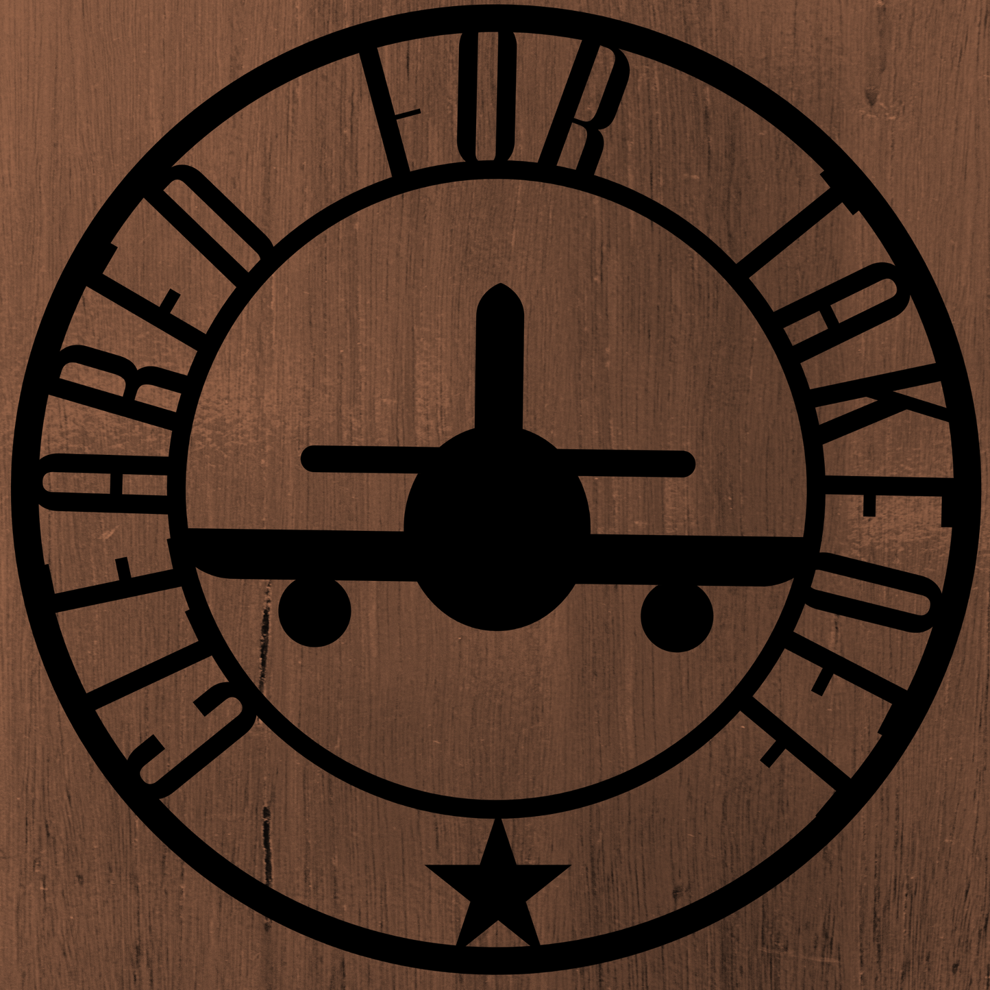 Steel "You Are Cleared For Takeoff" Sign